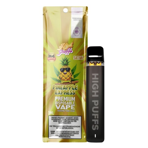High Puffs Premium Einweg Vape H4 Sativa Pineapple Express