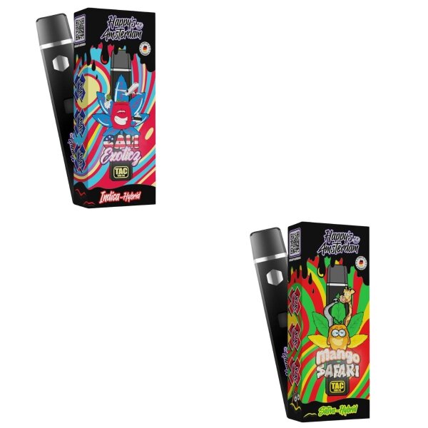Happy‘s Amsterdam 1000mg TAC Vape Hybrid - Alle Geschmäcker