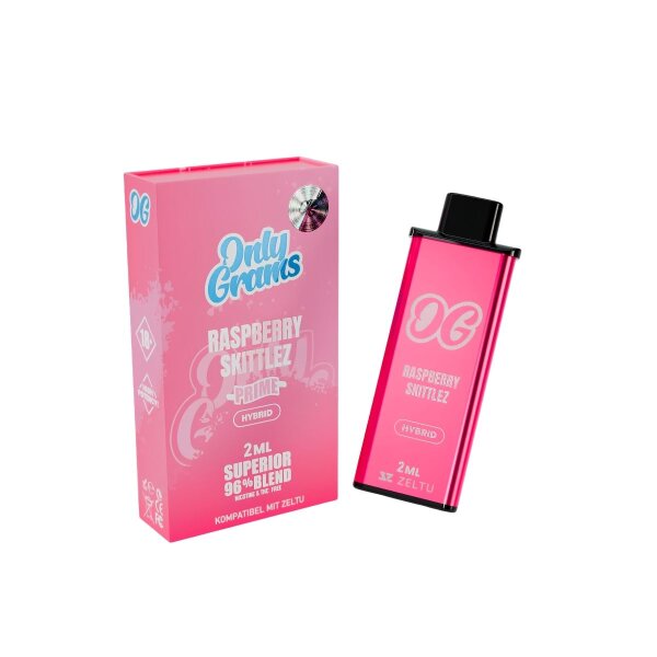 Only Grams Superior Zeltu Pod 96% 2ml Hybrid Raspberry Skittlez