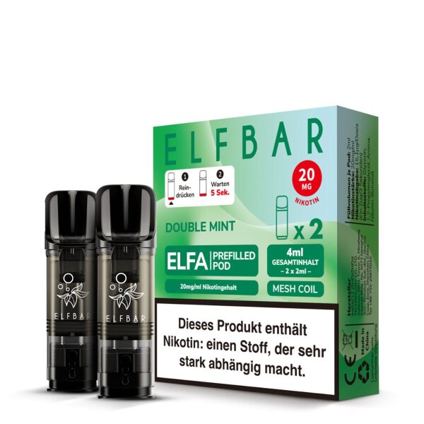 Elfbar Elfa - CP Prefilled Pod 2 Stück / Double Mint