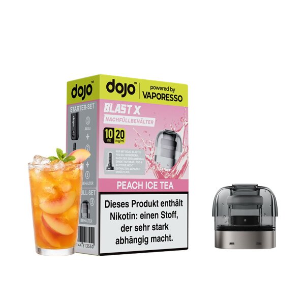 Dojo Blast X by Vaporesso Pod 20mg/10ml Peach Ice Tea