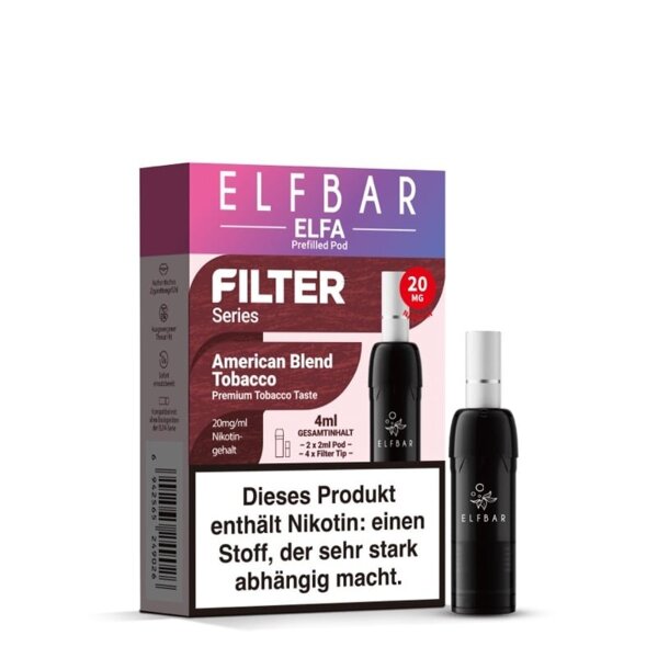 Elfbar Elfa Pods Filter Series 2 Stück 20mg/ml American Blend Tobacco