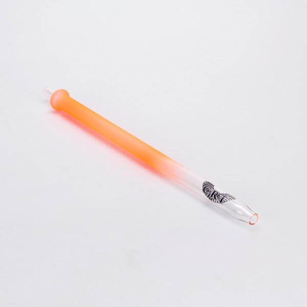 CRT - Glasmundstück Pipe / Neon Orange / Rund