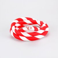 Silikonschlauch - Matt / Striped / Rot-Weiss