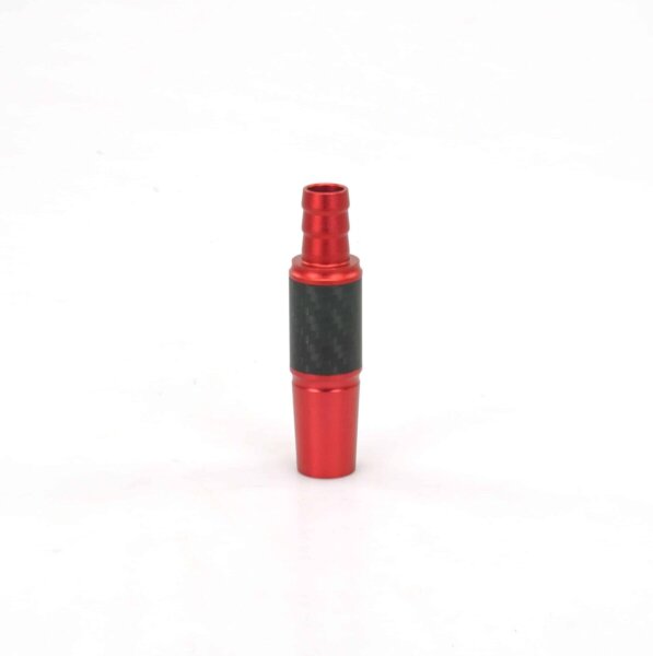 Invi - Schlauchanschluss / Alu / Carbon / Rot / 18,8