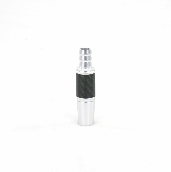 Invi - Schlauchanschluss / Alu / Carbon / Silber / 18,8