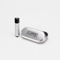 Clipper - Metal Flint / Silber - Schwarz / Inkl. Box