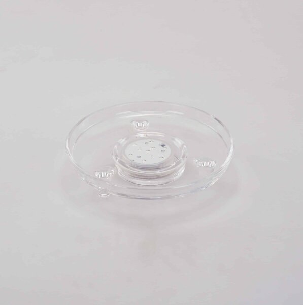 Venookah - LED Glas Untersetzer / Transparent + Eclipse LED / 7cm / 16 Farben