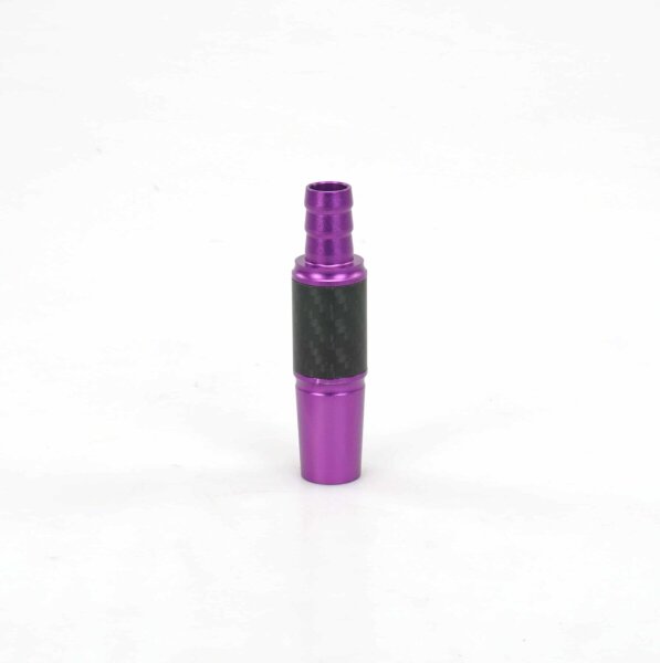 Invi - Schlauchanschluss / Alu / Carbon / Lila / 18,8
