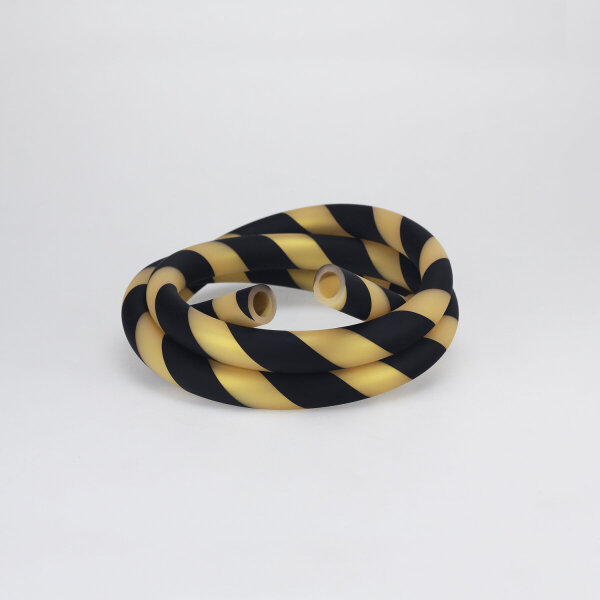 Silikonschlauch - Matt / Striped / Gold-Schwarz