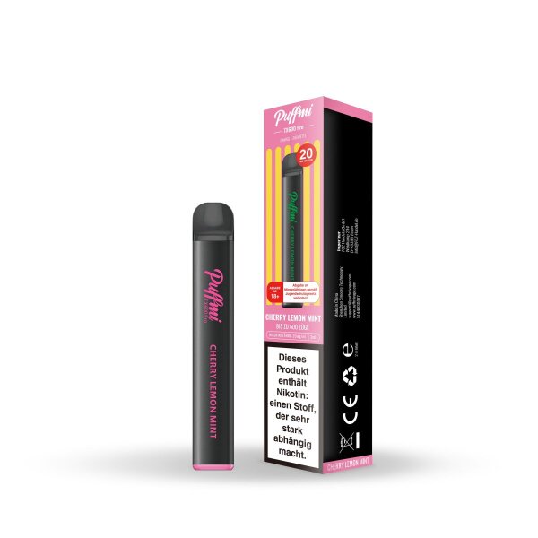 Puffmi TX600 Pro - Einweg E-Shisha / Cherry Lemon Mint