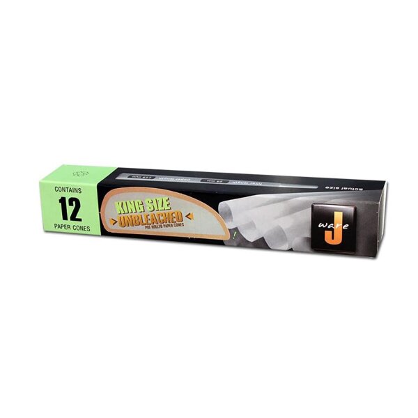 Jware - Cones King Size / 12 Pack Unbleached