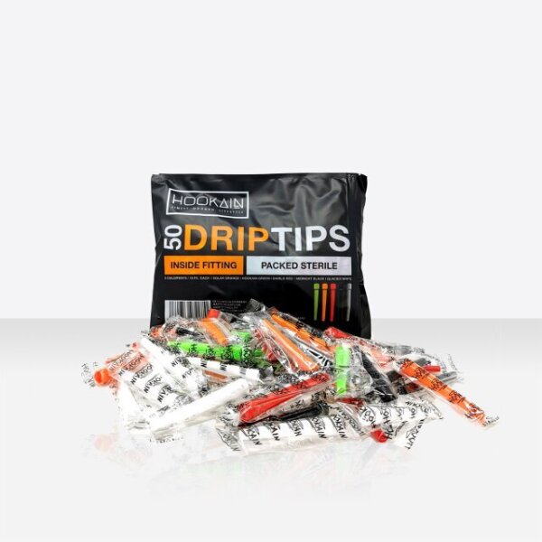 Hookain - Hygienemundstücke - Drip Tips / 5 farbig / 50 Stück