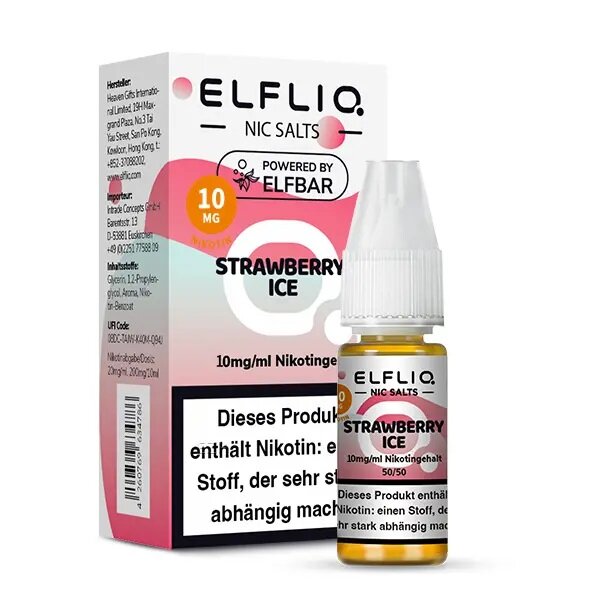 ELFLIQ - Strawberry Ice E-Liquid 10ml / 10mg