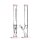 Lucid Glass Bong 45cm groß 18,8 Schliff 7mm Glasdicke Milky Pink