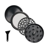 Lucid Glass Zink Grinder 4 Part 40mm Schwarz