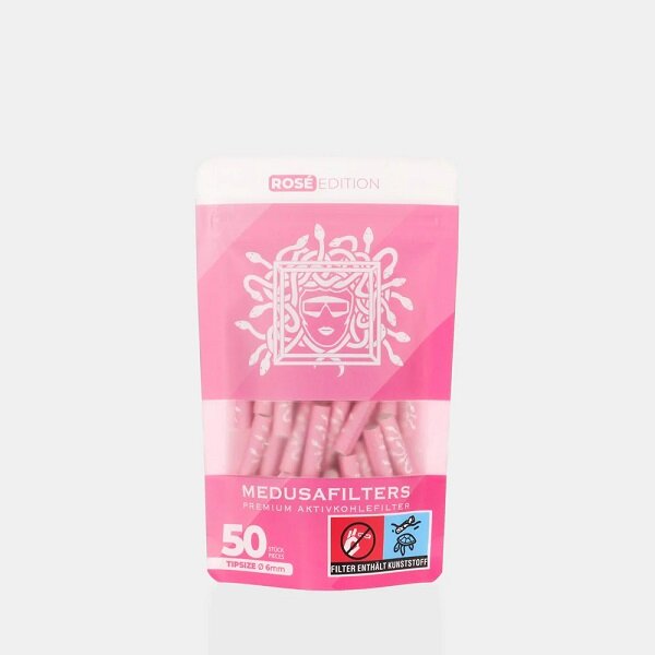 Medusa Aktivkohlefilter Rose Edition 6mm 50er