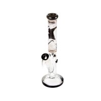 G-Rollz Banksys Graffiti Flower Thrower Straight Bong White