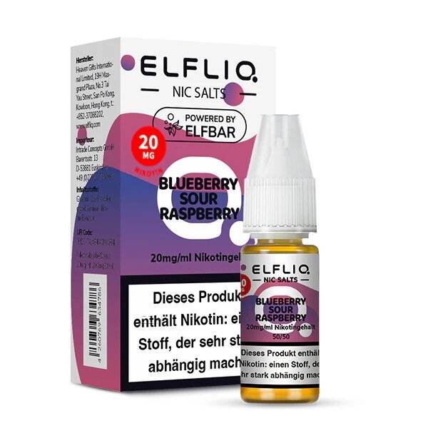 ELFLIQ Blueberry Sour Raspberry E-Liquid 10ml / 20mg