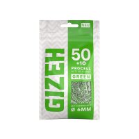 Gizeh Procell Aktivkohlefilter 6mm Green