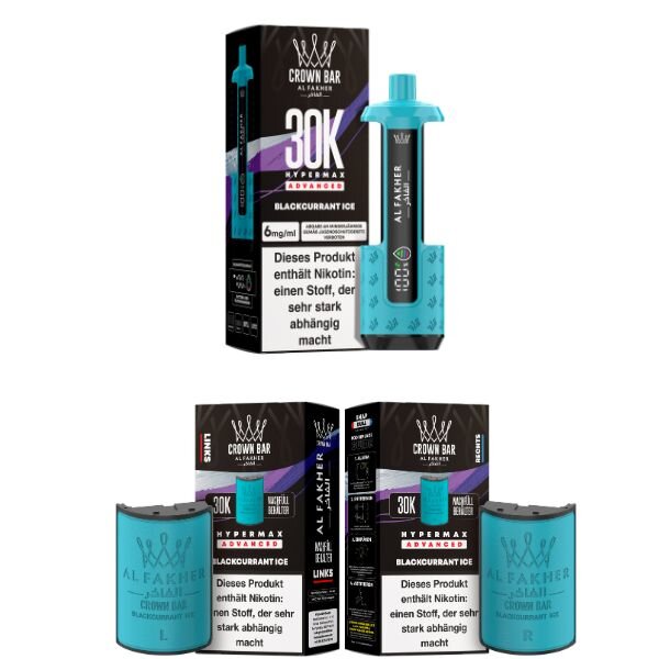 Al Fakher Crown Bar Hypermax 30k Advanced Blue Razz Lemonade