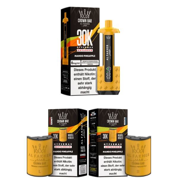 Al Fakher Crown Bar Hypermax 30k Advanced Mango Pinapple