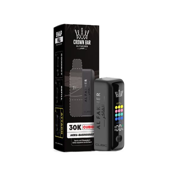 Al Fakher Cubic 30k Akkuträger Matt Black