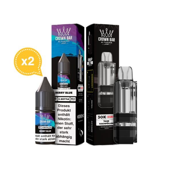 Al Fakher Cubic 30K Pod + 2 x Liquid 10ml 20mg Berry Blue