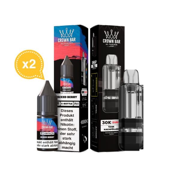 Al Fakher Cubic 30K Pod + 2 x Liquid 10ml 20mg Mixed Berry