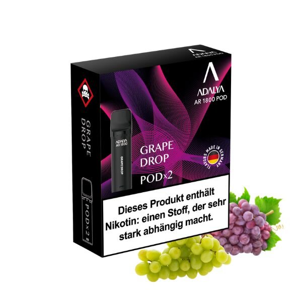 Adalya Alpha Pod 20mg/ml 2 Stück Grape Drop