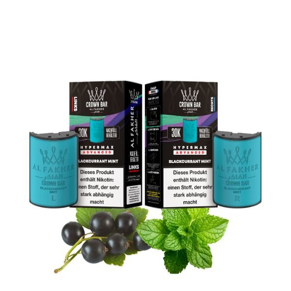 Al Fakher Crown Bar Hypermax 30k Advanced Pods Black Currant Mint
